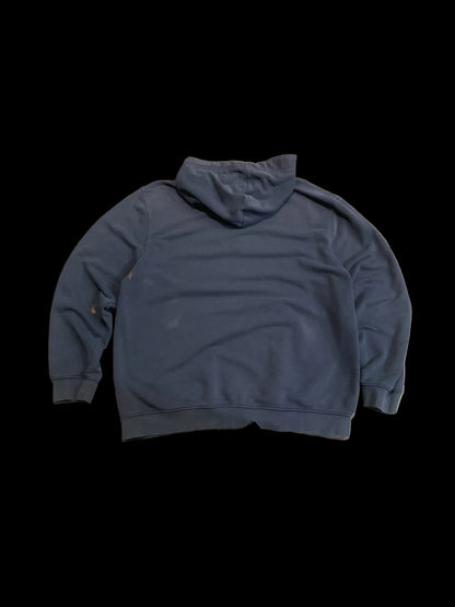 Y2K Nike navy distressed hoodie-XL