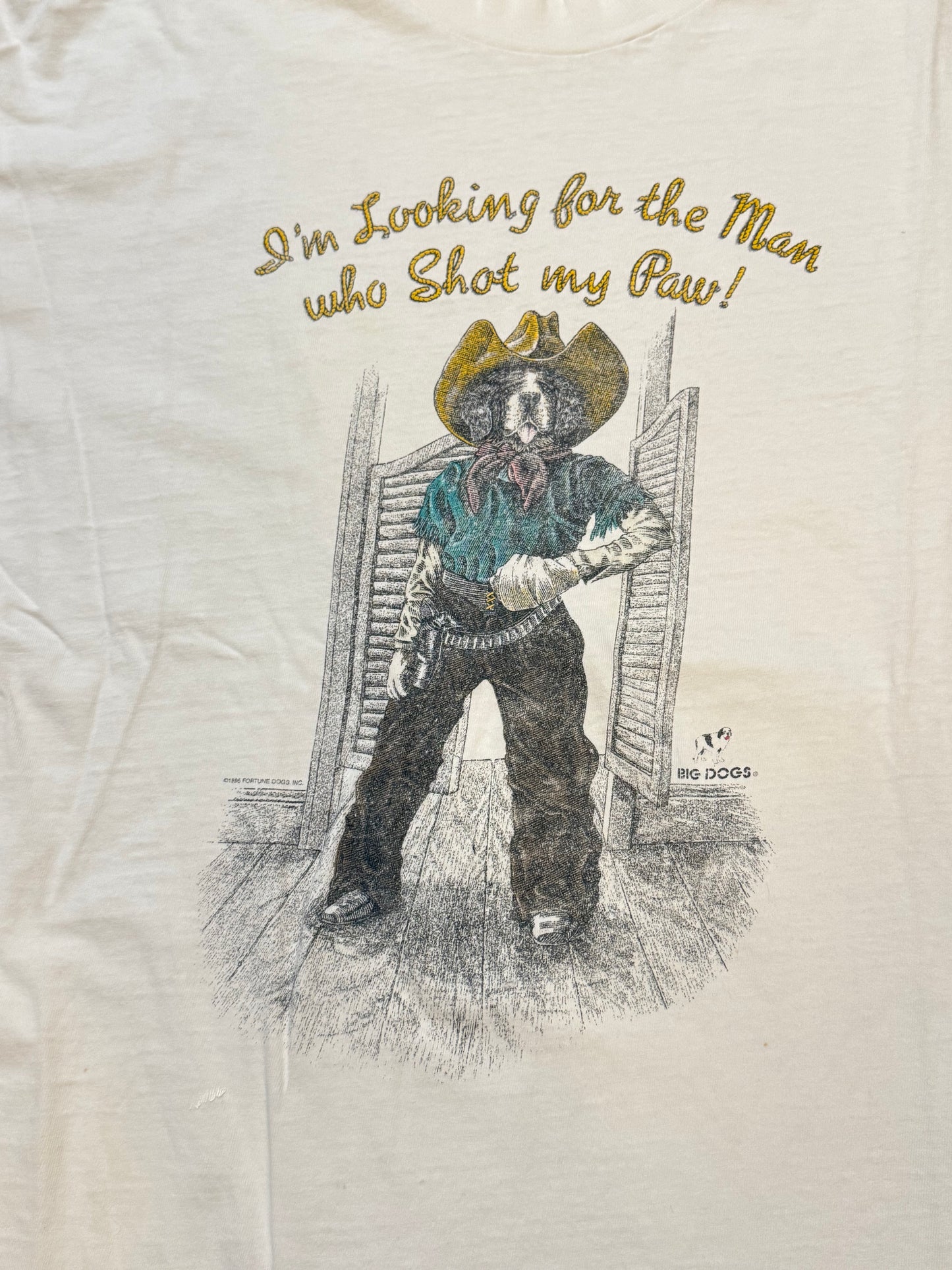 90s big dogs “I’m looking for the man who shot my paw” graphic T