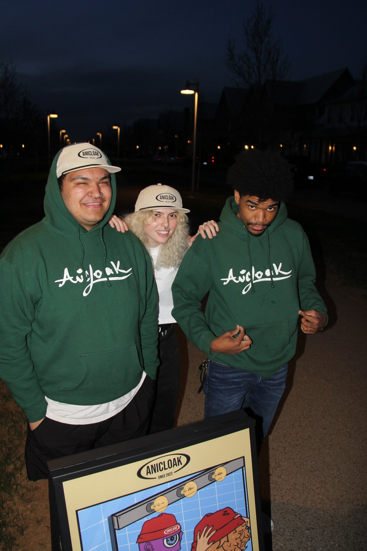 Nature Fern green ANICLOAK Puff Print Heavyweight Hoodie