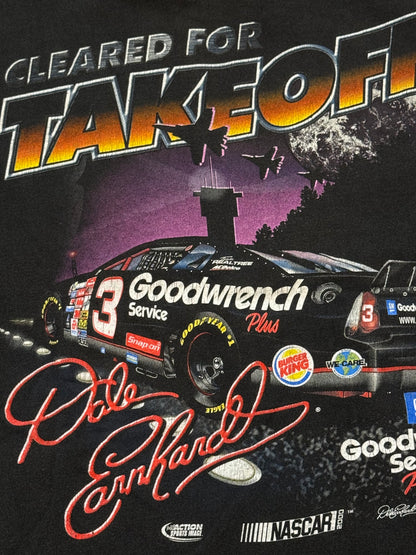 Vintage Chase Authentics rare Dale Earnhardt jet black attack NASCAR T-shirt -Medium