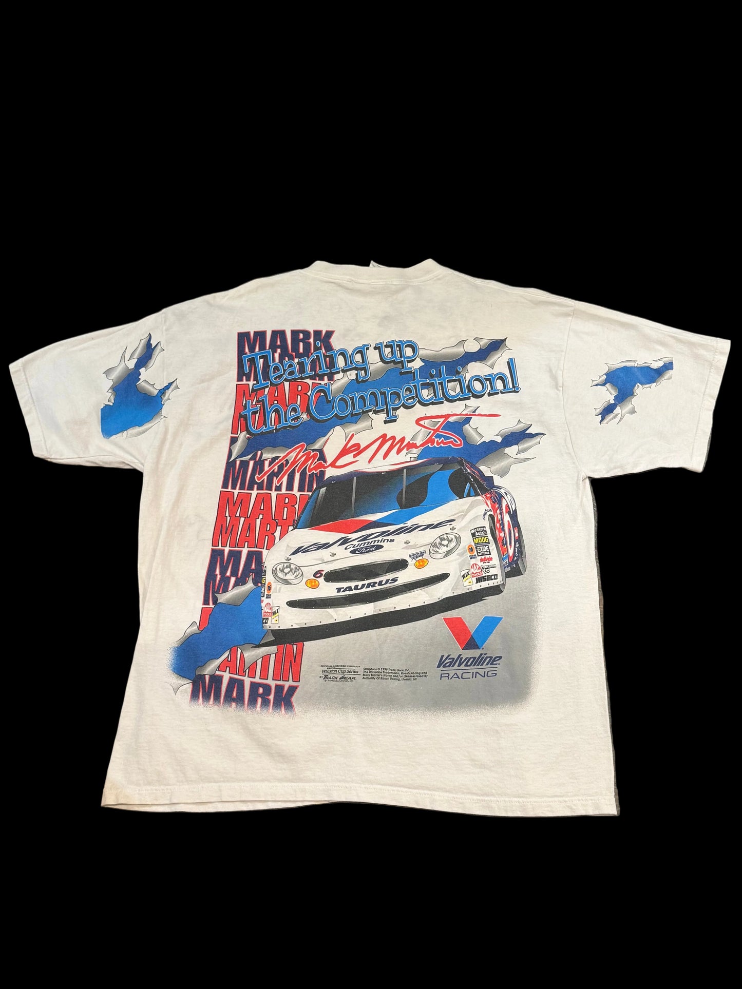 Vintage Logo Authentic 1998 Mark Martin NASCAR AOP -XL