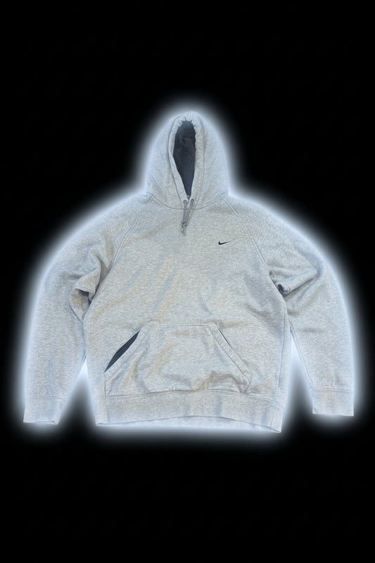 Grey 2000s Y2K Nike hoodie -XL