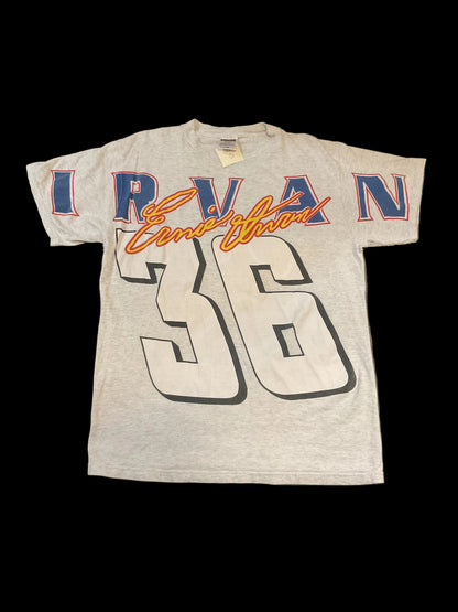￼ Vintage 1998 NASCAR Ernie Irvin all over print SKITTLES sponsor SZ-Large