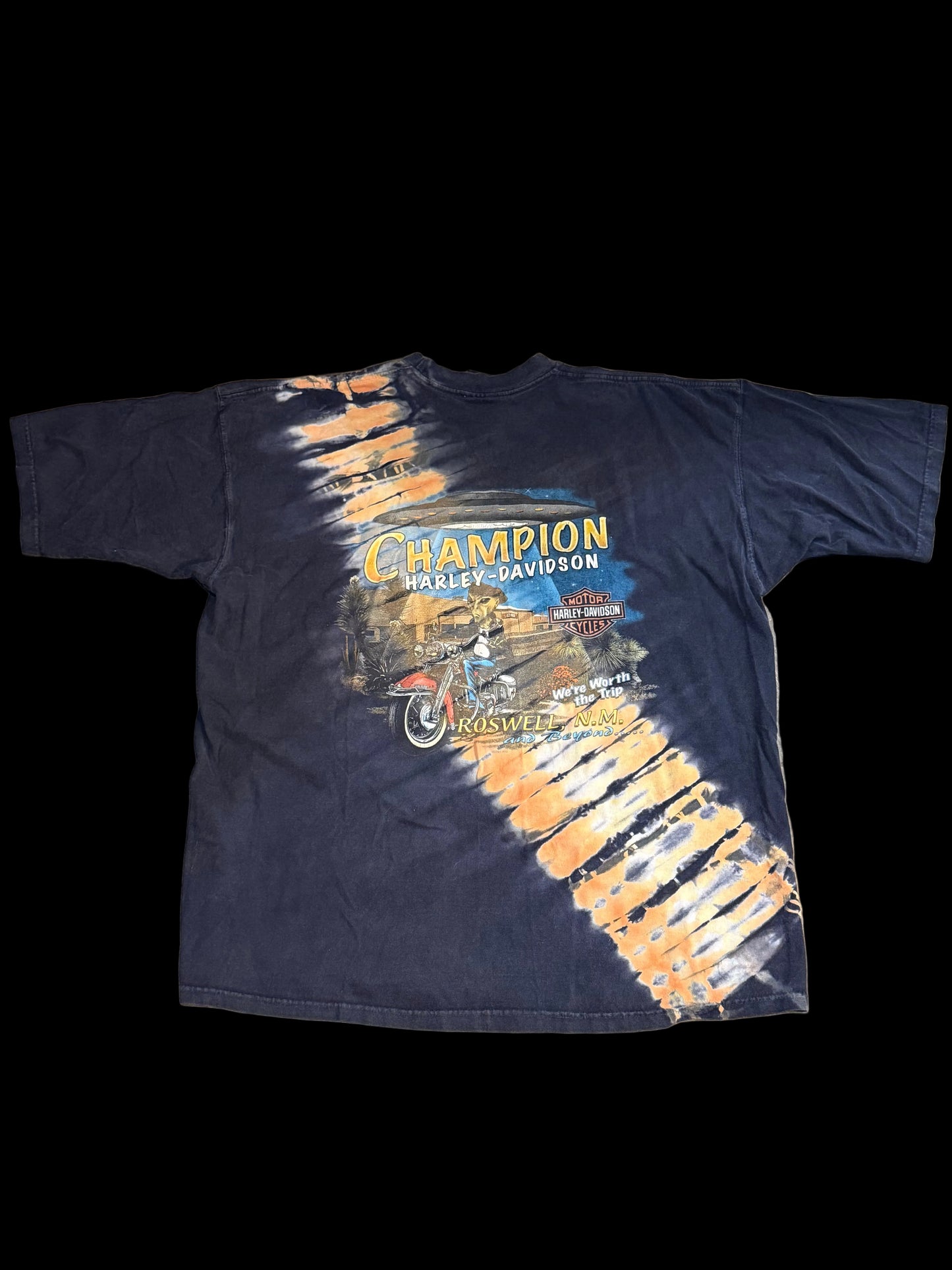 Vintage 90s New Mexico alien tie-dye - XL