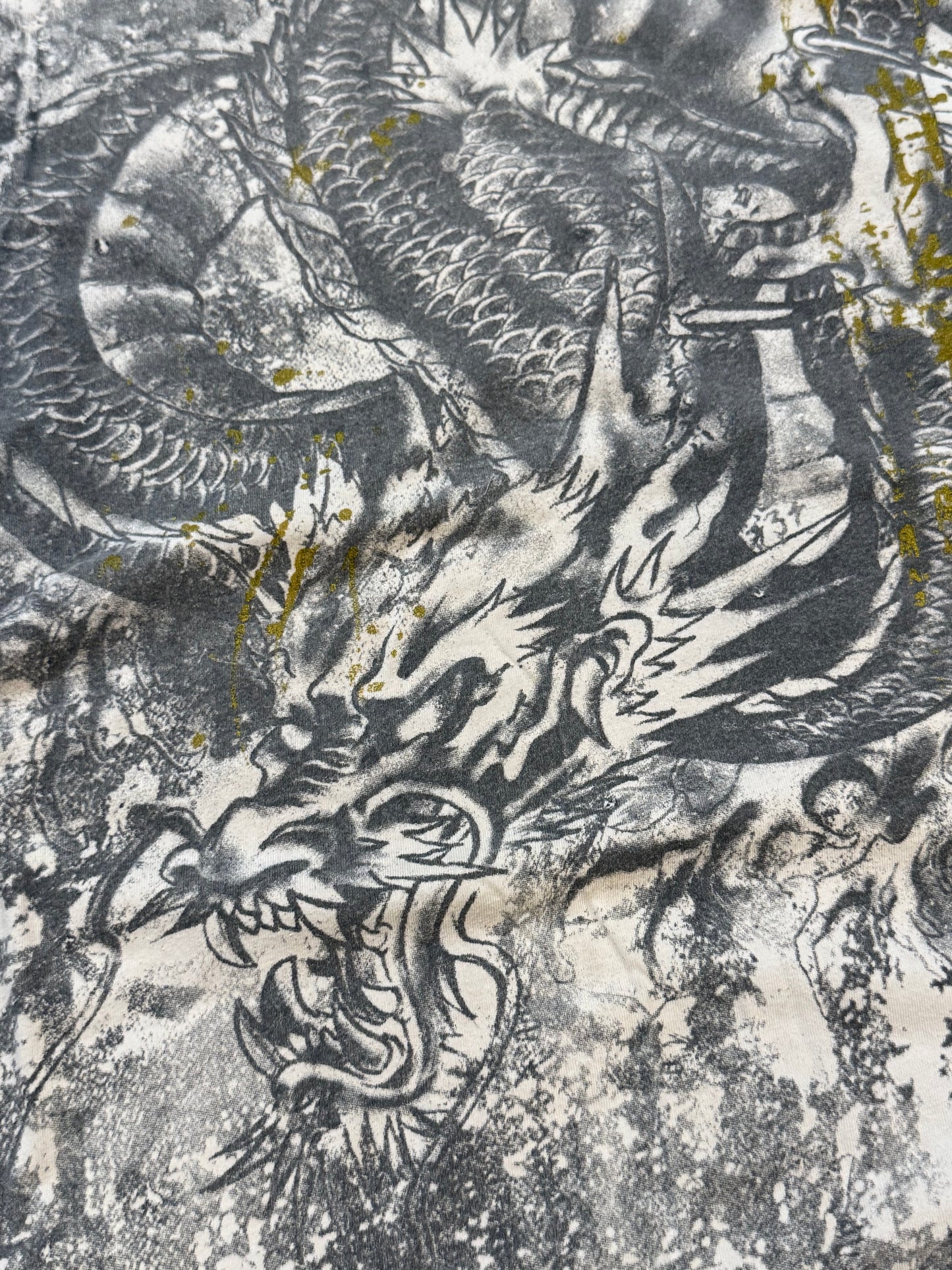 Affliction style Japanese dragon all over print –M