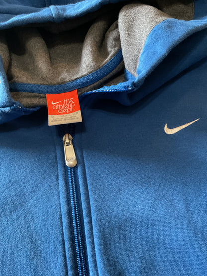 Y2K Nike BLUE zip-up hoodie greater shape - XL