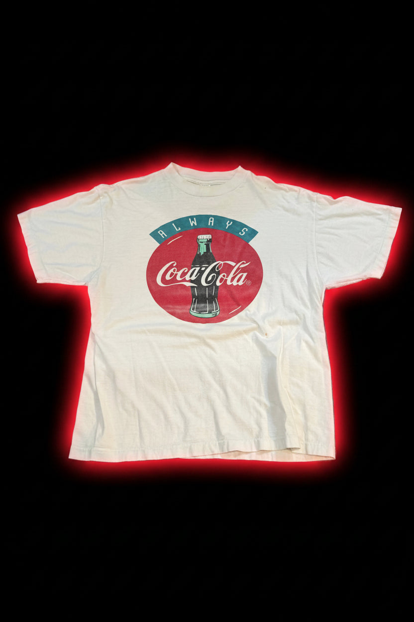 90s white bottle CocaCola Tshirt- XL