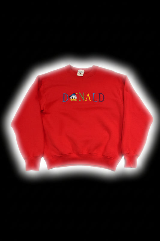 90s Donald Duck red crewneck-XL
