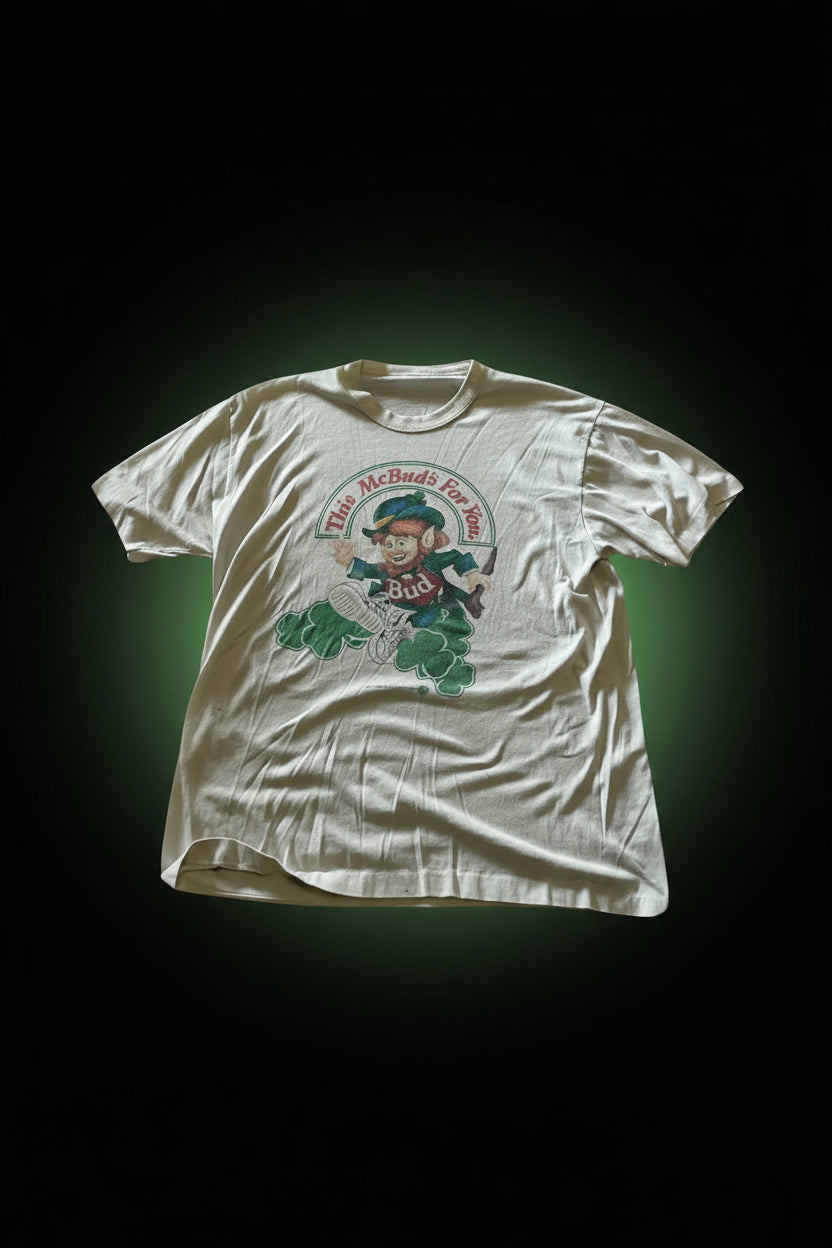 Vtg 1989 Budweiser LEPRECHAUN T-shirt - XL