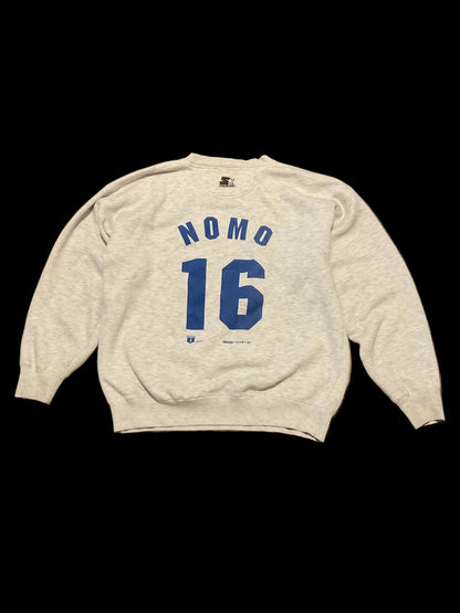 Vintage 90s Dodgers #16 Nomo Starter MLB 1995 Sweatshirt,XL Size Retro Style Classic,Vintage
