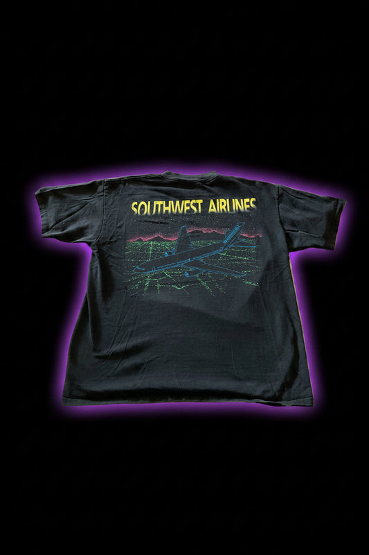 90s Single Stitch BLACK Southwest Airlines - Large