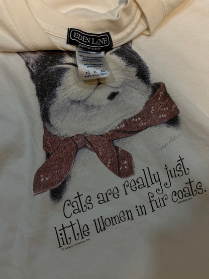 90s “ cats are really just little women in fur coats”-XL