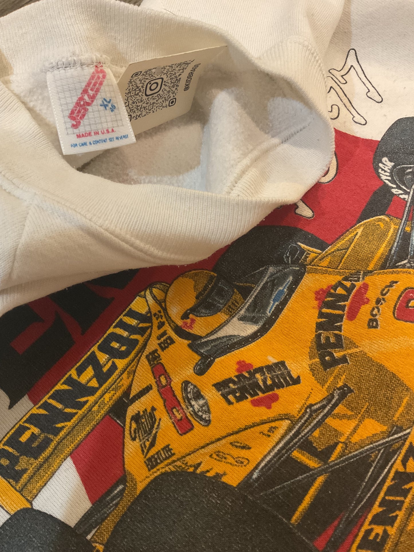 Formula One/NASCAR rare Rick MEARS sweatshirt -XL