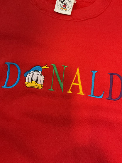 90s Donald Duck red crewneck-XL