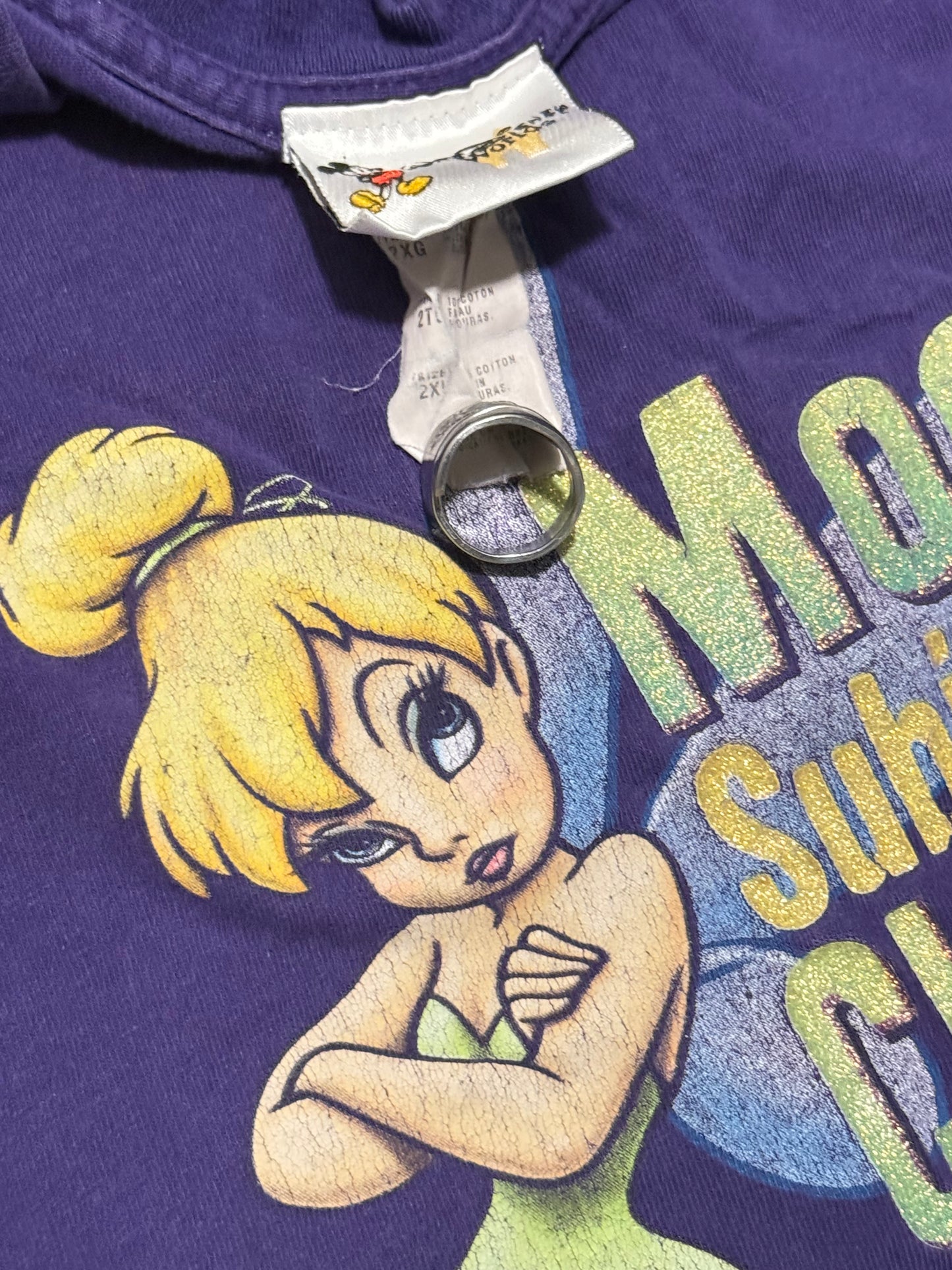 90s Tinker Bell “warning mood can change without -2XL