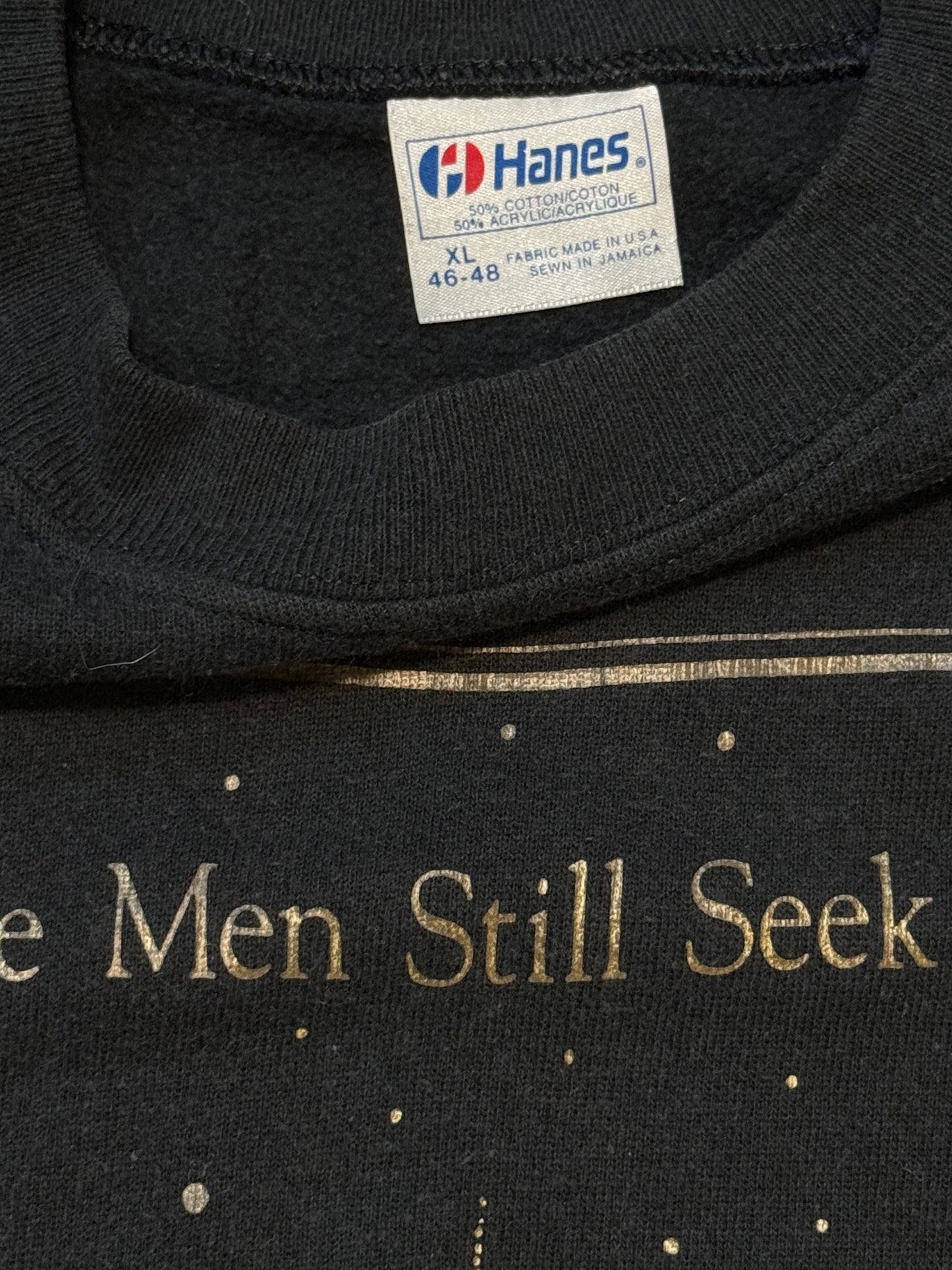 Wise men still seek him black (Jesus crewneck)-XL