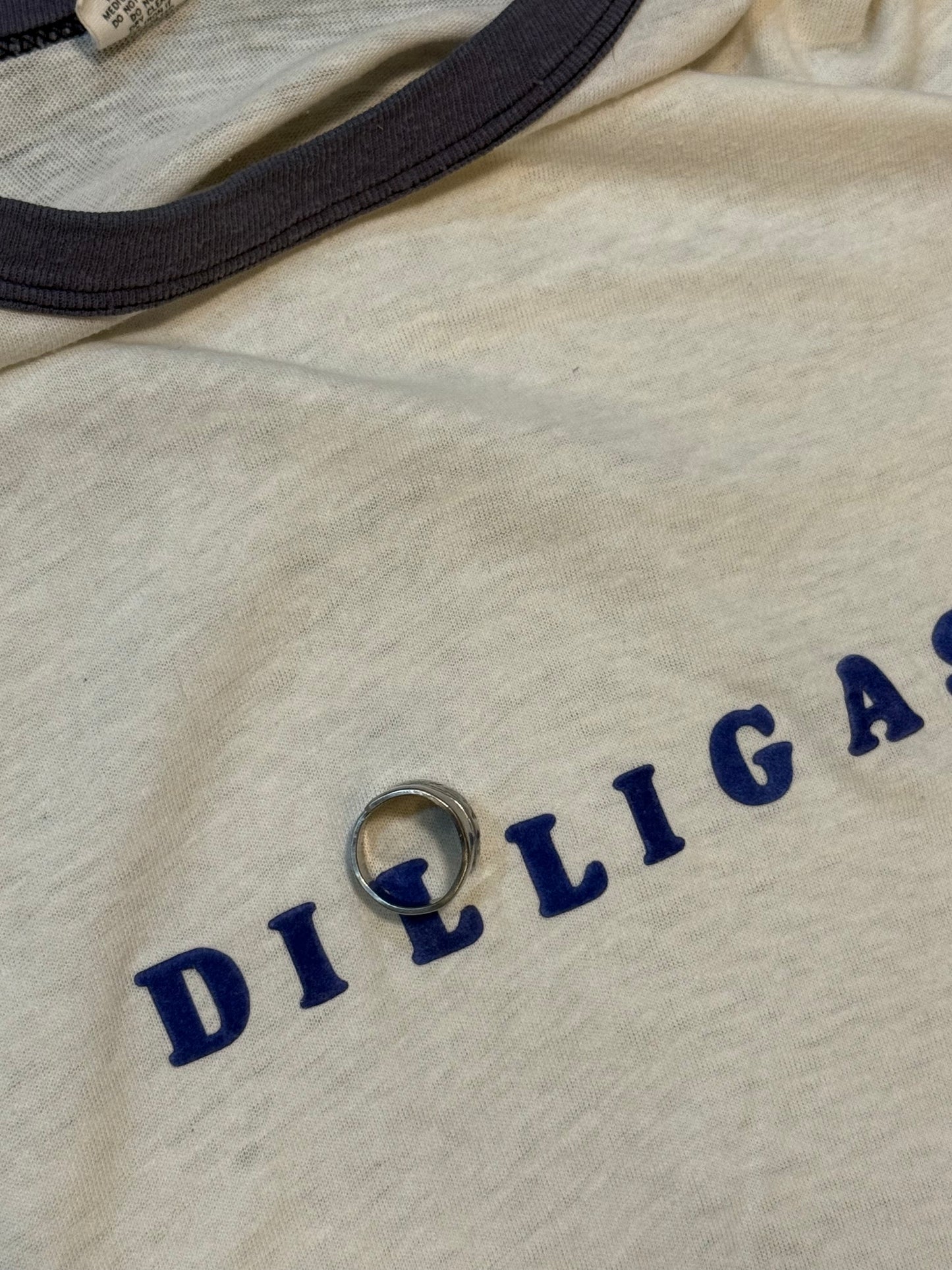 1970’s Hanes DILLIGAS Spell Out Ringer-L