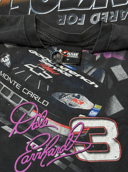 Vintage Chase Authentics rare Dale Earnhardt jet black attack NASCAR T-shirt -Medium