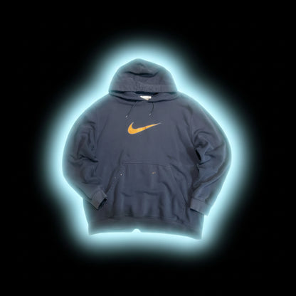 Y2K Nike navy distressed hoodie-XL