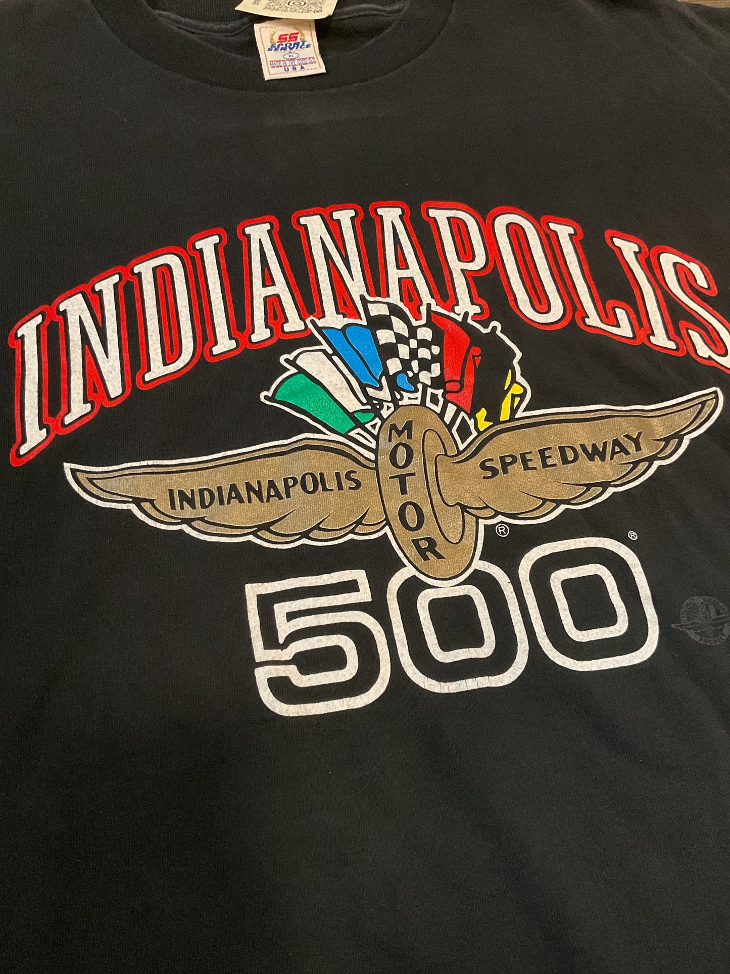 Vintage  SS Apparel Indianapolis 500 Motor Speedway graphic T shirt- XL