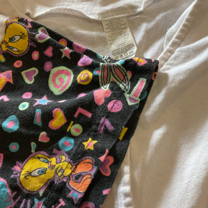 1994 Looney Tunes, Medium baseball 70 style art button up. - MEDIUM