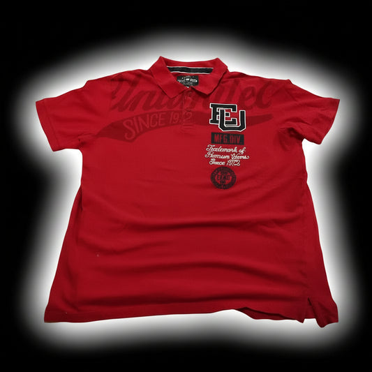 ECKO UNLTD red polo/rugby style - XXL
