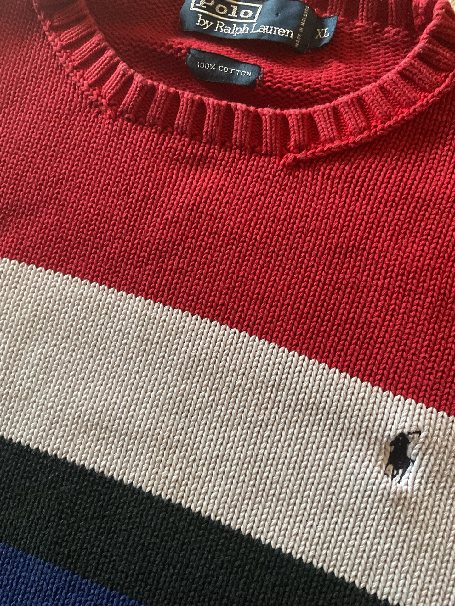Rare Vintage polo knitted Crewneck -XL