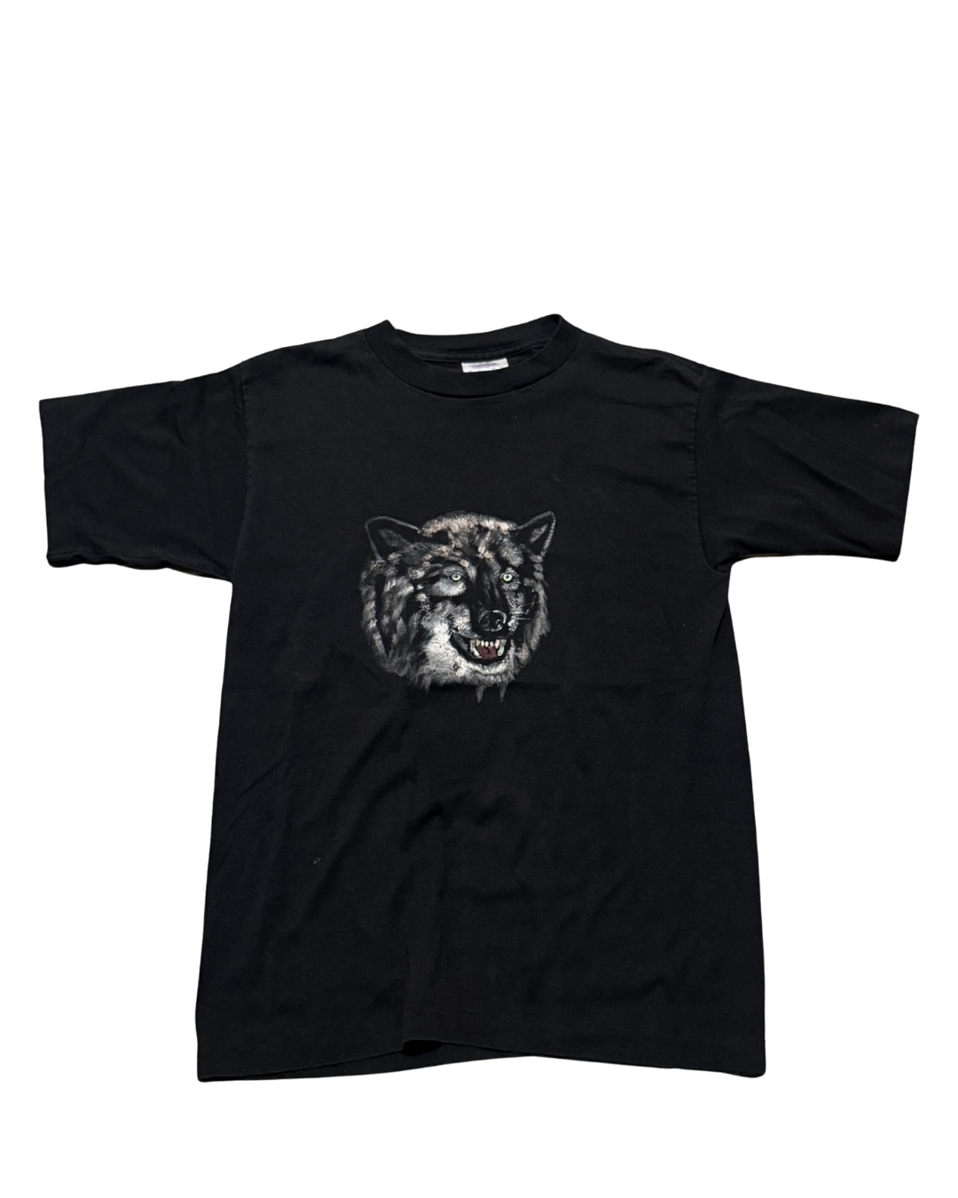 Vintage black, single stitch women’s medium wolf, blackout tee