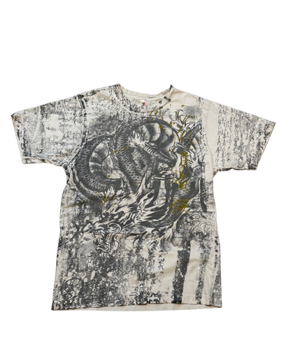 Affliction style Japanese dragon all over print –M