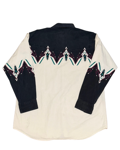 Vintage Express Rider Western Geometric Southwestern Print -XL