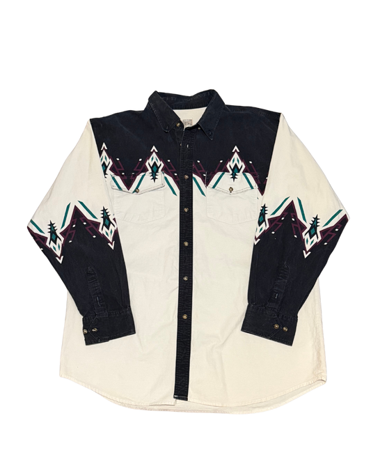 Vintage Express Rider Western Geometric Southwestern Print -XL