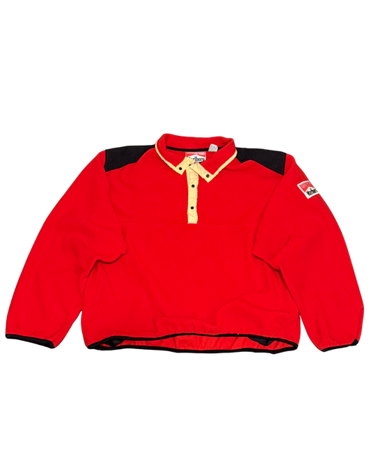Vintage Marlboro Adventure team, red fleece snap Pullover-L