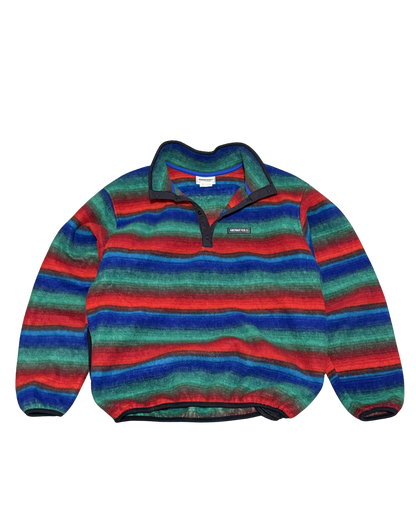 Vintage Obermeyer Boulder Striped Fleece Snap Pullover Men’s-L