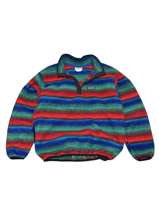Vintage Obermeyer Boulder Striped Fleece Snap Pullover Men’s-L
