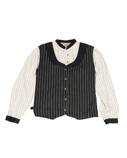 Wrangler Silver Lake Vintage women’s striped 2-1 vested western shirt size S/M