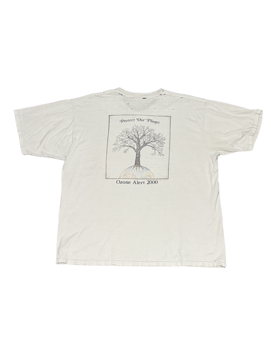 Vintage Distressed thrashed y2k “ozone alert, protect our planet” men’s XL