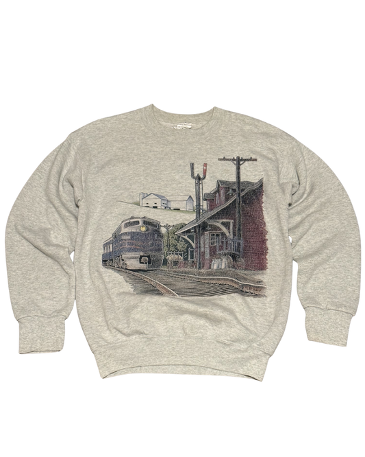 Vintage 90’s Train Station Sweatshirt Men’s size SMALL